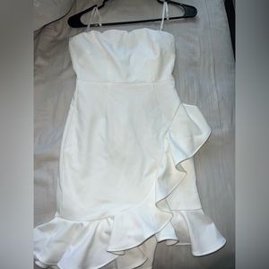 Hello Molly- Strapless Dress- White